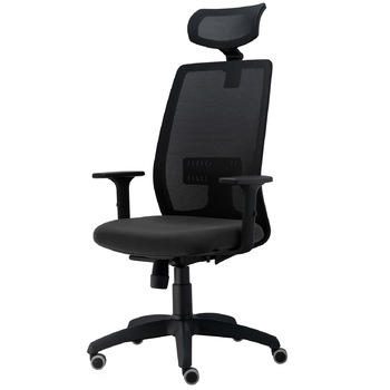 Scaun ergonomic de birou TRAFFIC CHAIRS CONCEPT, mesh NEGRU, sezut NEGRU, spatar si tetiera MESH, brate reglabile, mecanism multiblock, suport lombar reglabil Scaun ergonomic de birou TRAFFIC CHAIRS CONCEPT, mesh NEGRU, sezut NEGRU, spatar si tetiera MESH, brate reglabile, mecanism multiblock, suport lombar reglabil