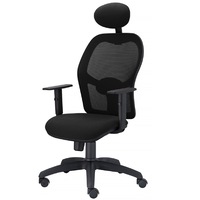 scaun ergonomic de birou traffic chairs aero pro tapiterie sezut textil negru spatar mesh negru tetiera brate reglabile mecanism multiblock suport lombar reglabil imagen 44_0_
0