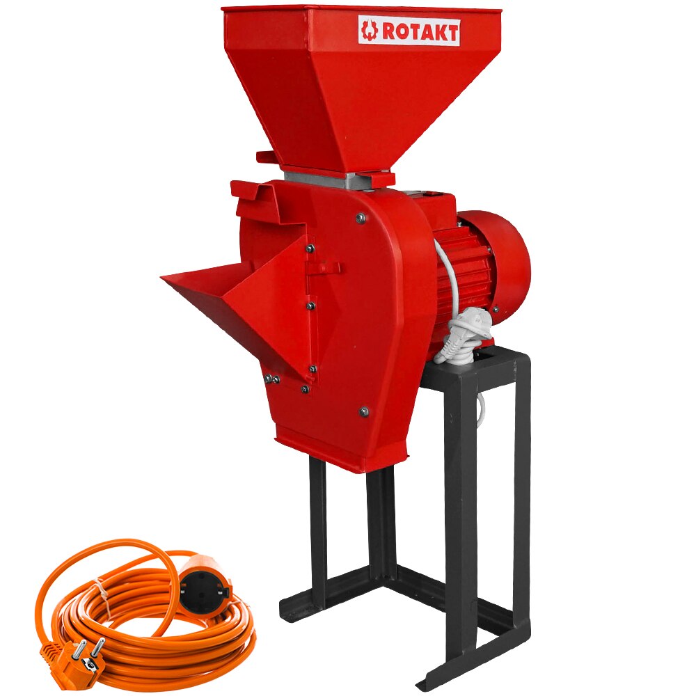 Set moara cu ciocanele Rotakt ROMCDQF23, putere 1100 W, productivitate 120 Kg/h, prelungitor 10 m AgroPro