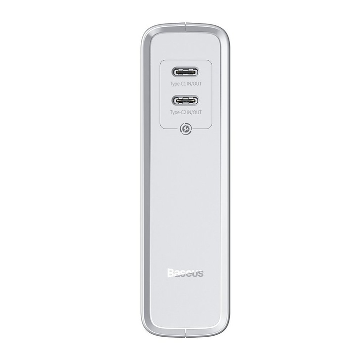 Baseus Power StationGaN2 in 1 Quick Charge Power bank & Charger C+C 10000mAh 45W EU WhiteIncludeBaseus Xiaobai series fast charging Cable Type-C