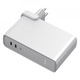 Бързо зарядно за стена с функция и външна батерия от 10 000 mAh, Baseus GaN PPS 45 W 2x USB Type C Quick Charge 3.0 с доставка на енергия (галиев нитрид) + USB кабел Тип C 1 m бял (PPNLD-F02)