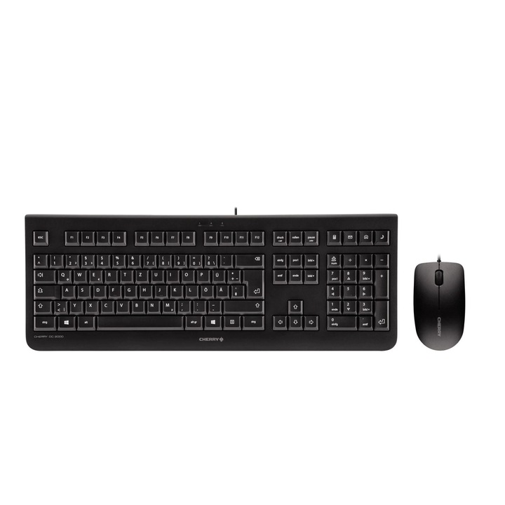 Cherry DC 2000 billentyűzet + egér, fekete, magyar kiosztás