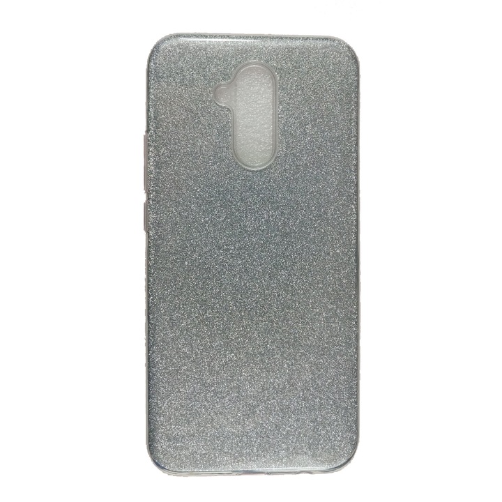 Husa compatibila cu Huawei Mate 20 Lite, Silicon cu sclipici Glitter, Argintiu