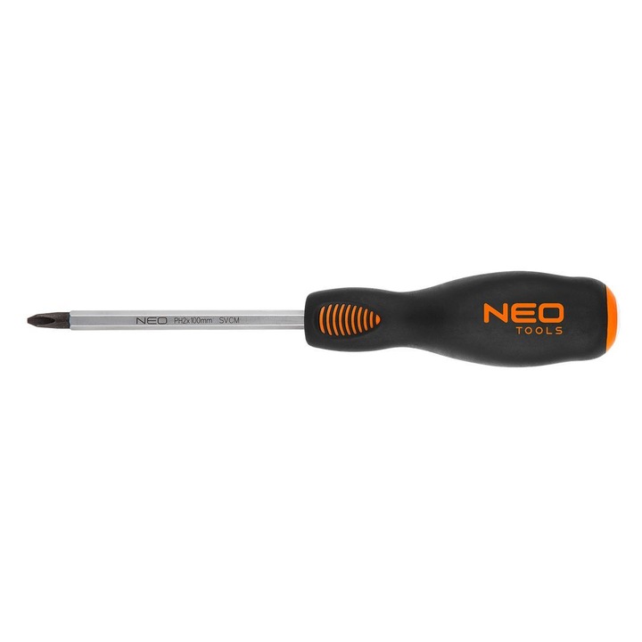 Кръстата отвертка Neo 04-028 Phillips, С накрайник, PH 2x100mm