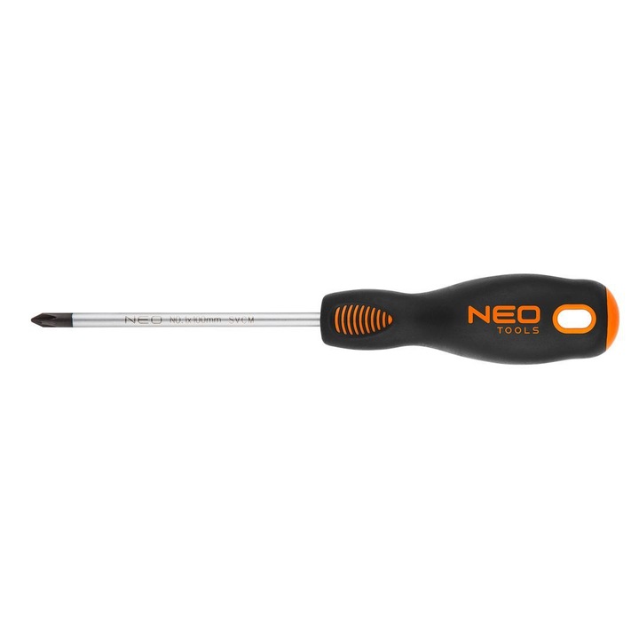Отвертка с връх Phillips, PH1x100mm, хром молибден, Neo 04-022