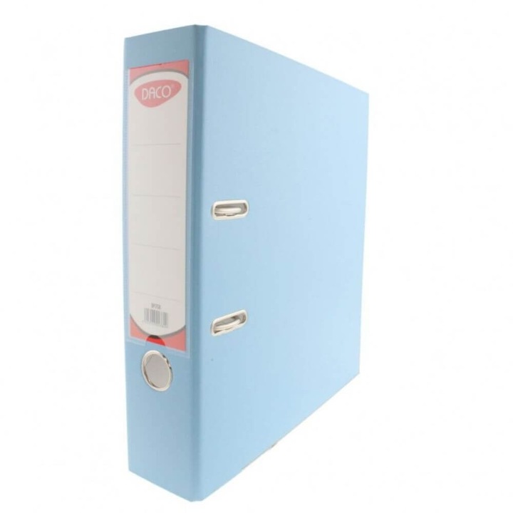Biblioraft Plastifiat DACO, 75 mm, Albastru Deschis