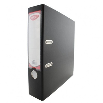 Biblioraft Plastifiat DACO, 75 mm, Negru Biblioraft Plastifiat DACO, 75 mm, Negru