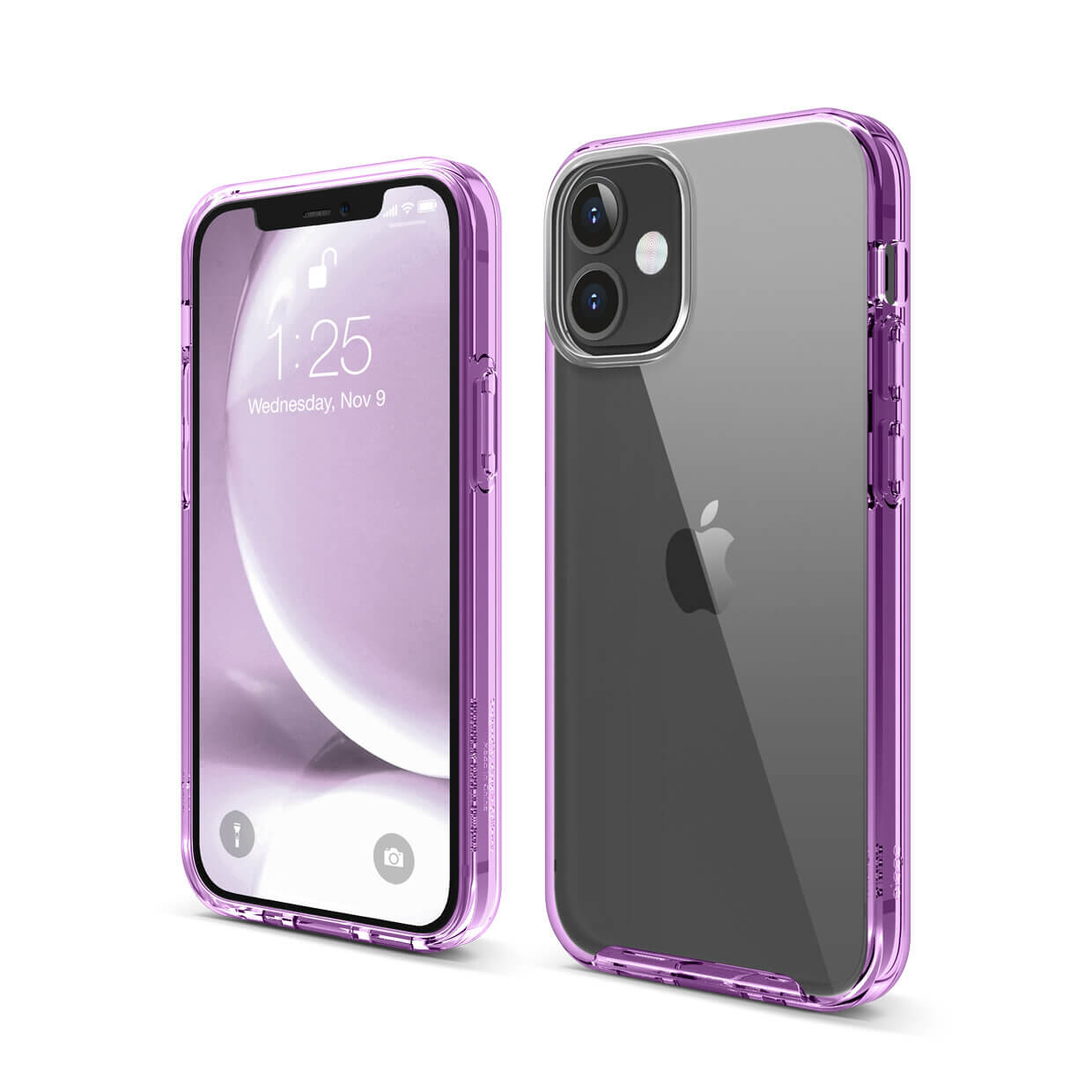 Husa hibrida rezistenta la socuri pentru iPhone 12 Mini, Elago Hybrid Case, violet