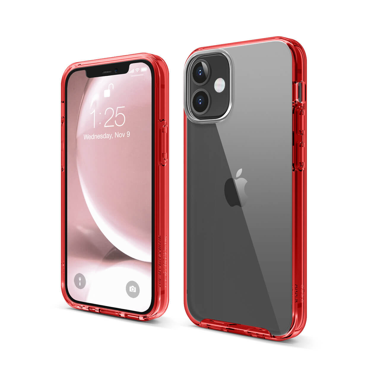 Husa hibrida rezistenta la socuri pentru iPhone 12 Mini, Elago Hybrid Case, rosie