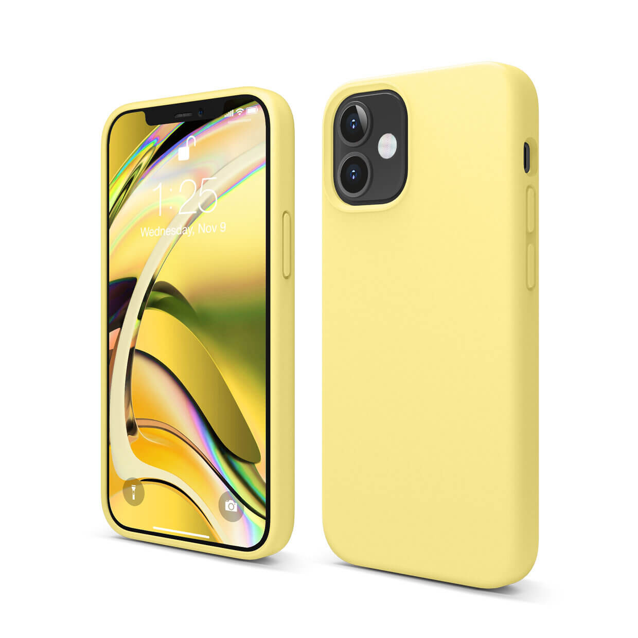 Husa din silicon pentru iPhone 12 Mini, Elago Soft Silicone Case, galben
