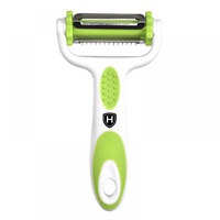 aparat pentru decojit fructe si legume homevero 3 in 1 click and peel hv-pl10 3 lame inox reglabile alb cu verde maner antiaderent imagen 34_0_
0