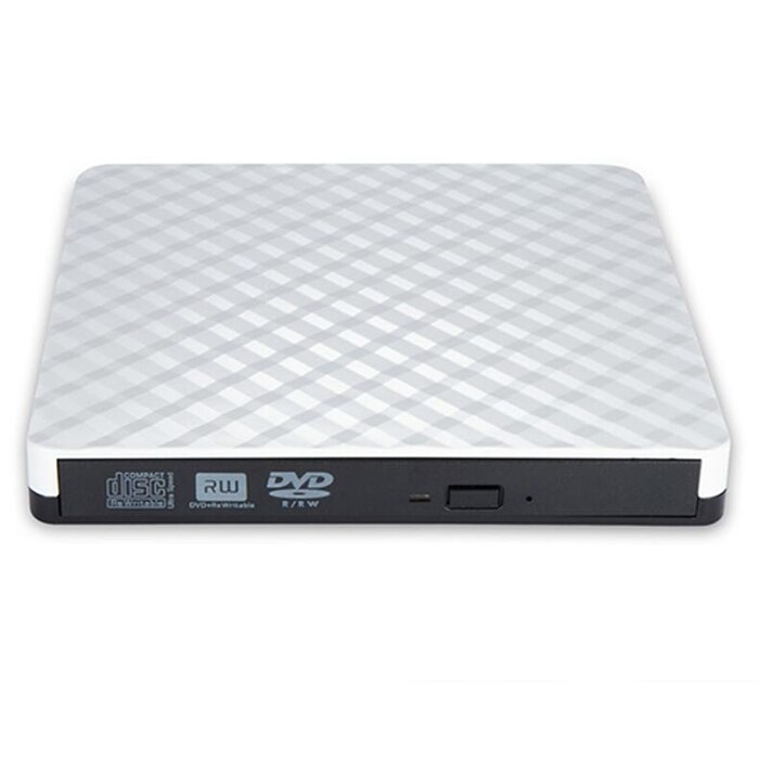 DVD writer extern, Burner High Speed USB 3.0, Ultra-subtire, Compatibil cu Windows si Mac OS, Alb
