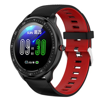Ceas Smartwatch Lumaudio SmartWay, unisex, Negru/Rosu, 44 mm Ceas Smartwatch Lumaudio SmartWay, unisex, Negru/Rosu, 44 mm