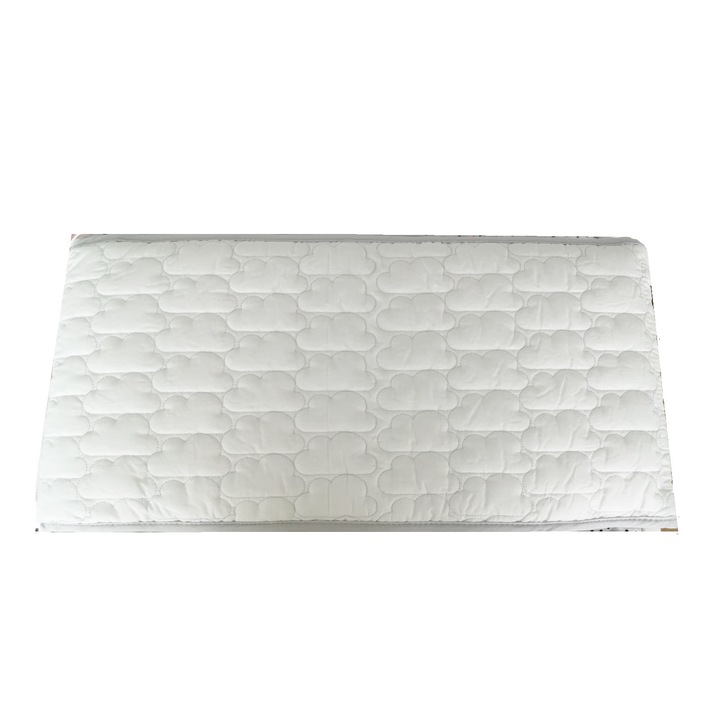 Aparatoare laterala patut 120x60cm, 2 fete, Alb - Gri, 360 cm