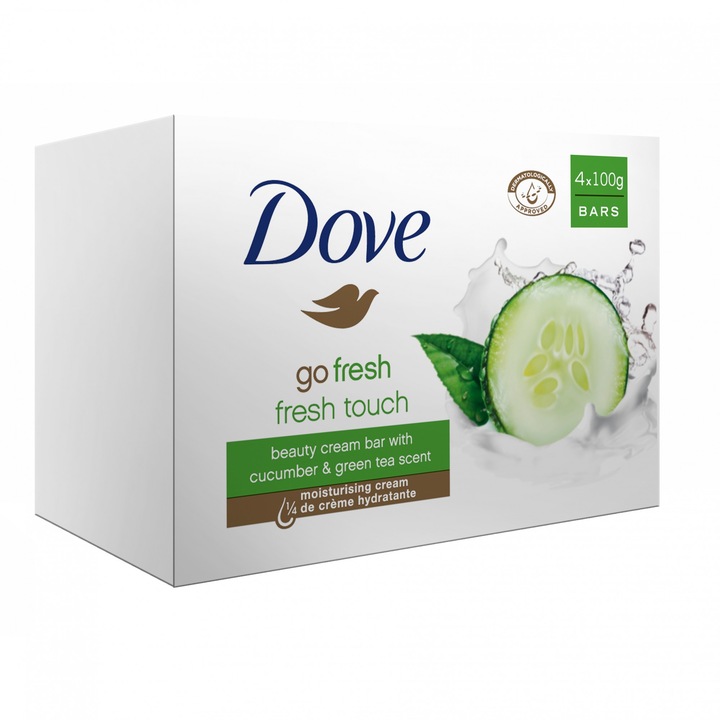 Крем сапун Dove Fresh Touch, 4 броя x 100 гр