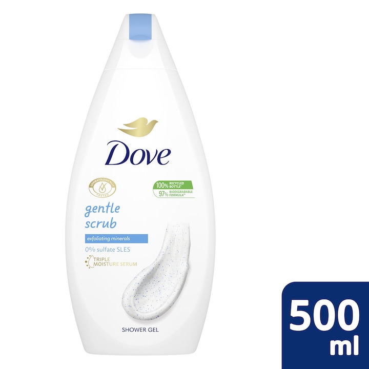 Dove Gentle Exfoliating bőrradírozó krémtusfürdő, 450ml
