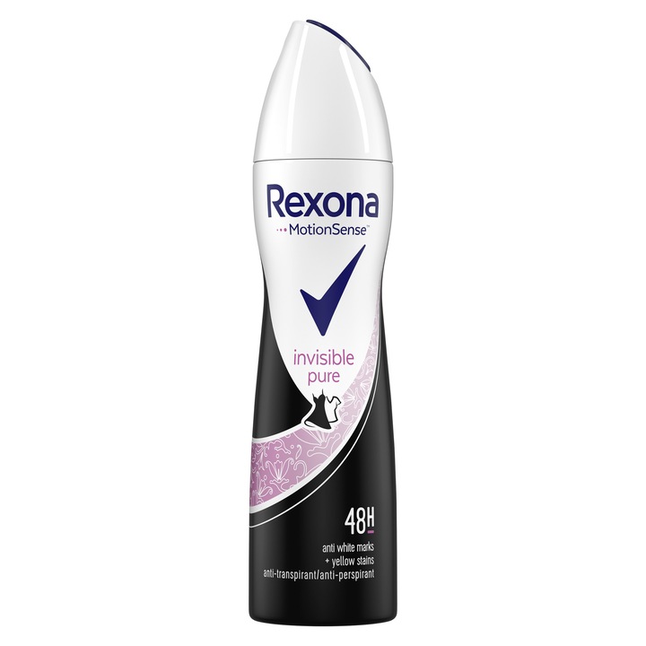 Deodorant antiperspirant spray Rexona Invisible Pure, 200 ml