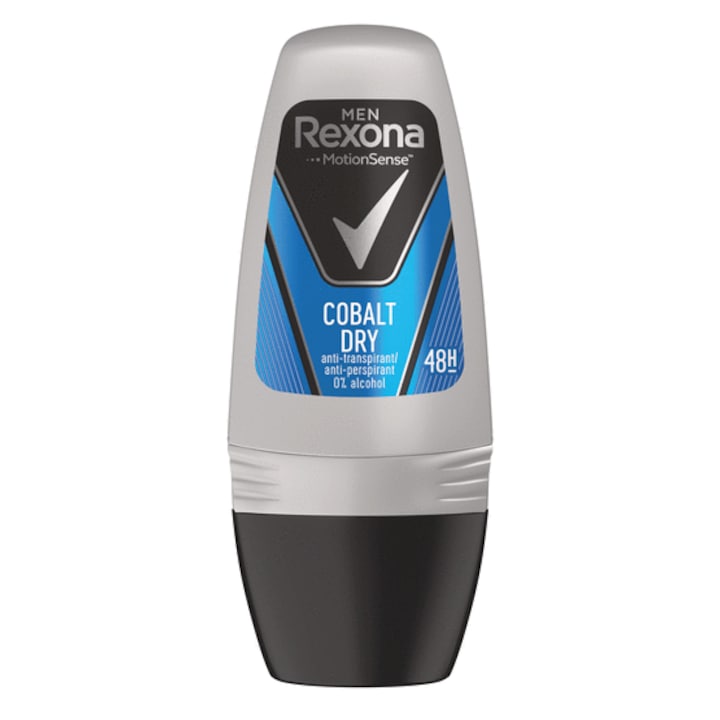 Дезодорант рол-он против изпотяване Rexona Cobalt Dry, Мъже, 50 мл