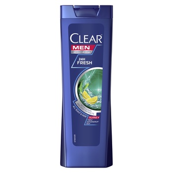Sampon Clear Men 24 h Fresh pentru par normal, 400 ml Sampon Clear Men 24 h Fresh pentru par normal, 400 ml