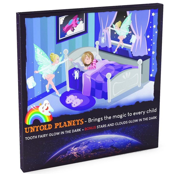 Untold Planets декоративни стикери Zana Maseluta, светещи в тъмното, за интериорен дизайн