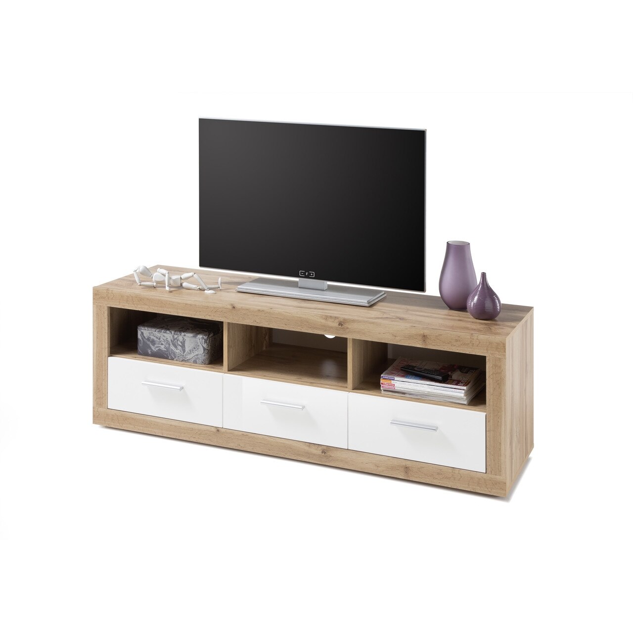 Comoda Bega, Ibiza, 147x49x45 cm, Natur/Alb