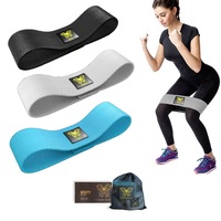 Set 3 benzi fitness cu rezistente diferite, saculet sport inclus, negru, alb albastru