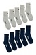 Set Kappa 10 perechi de sosete medii, barbati, Gri/Albastru