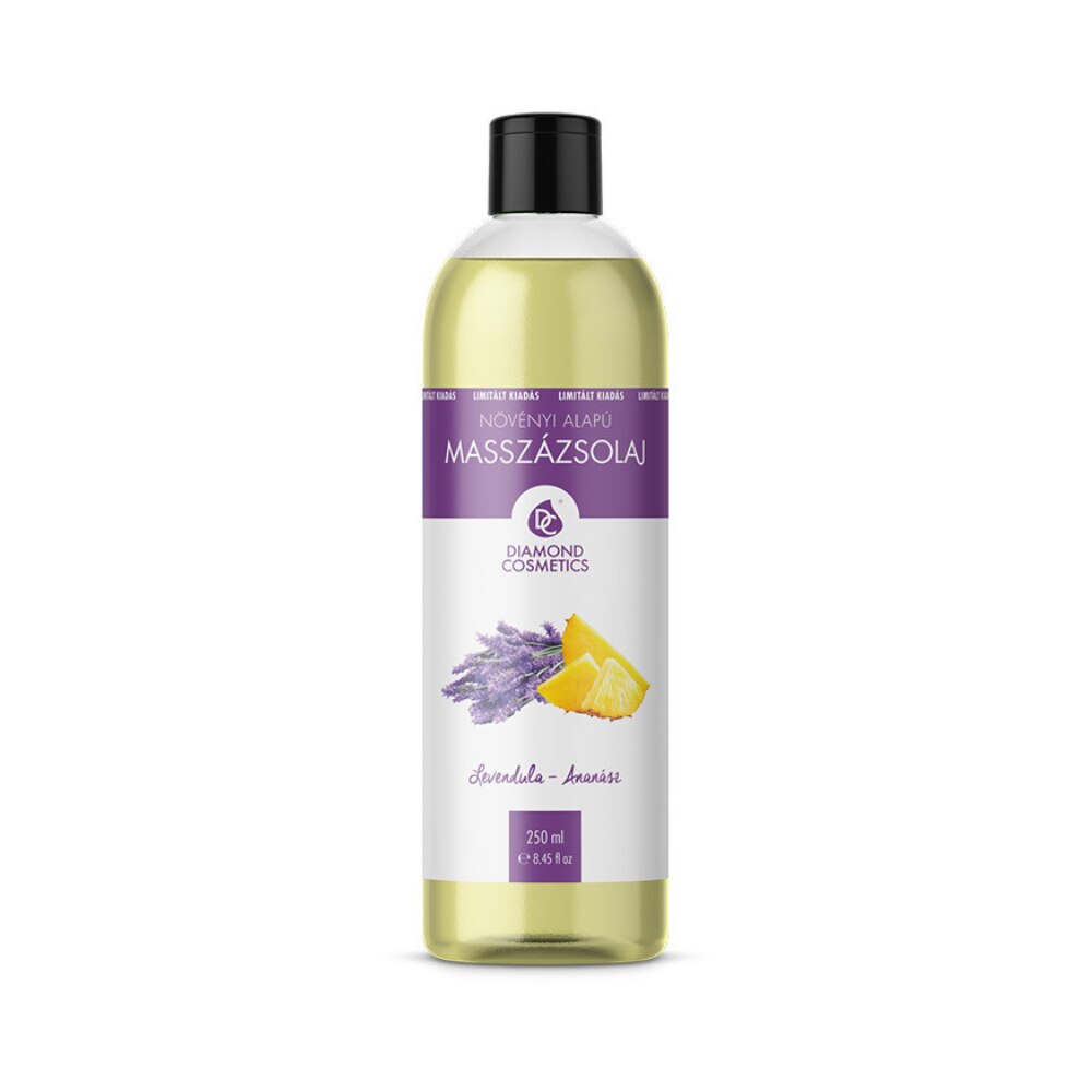 Ulei de masaj Diamond Cosmetics cu Lavanda si Ananas, 250 ml