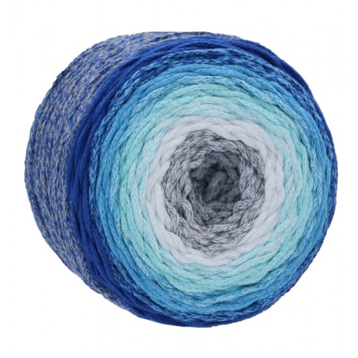 Textil cérna ReTwist 7518 horgoláshoz és kötéshez, pamut, többszínű, 250 m