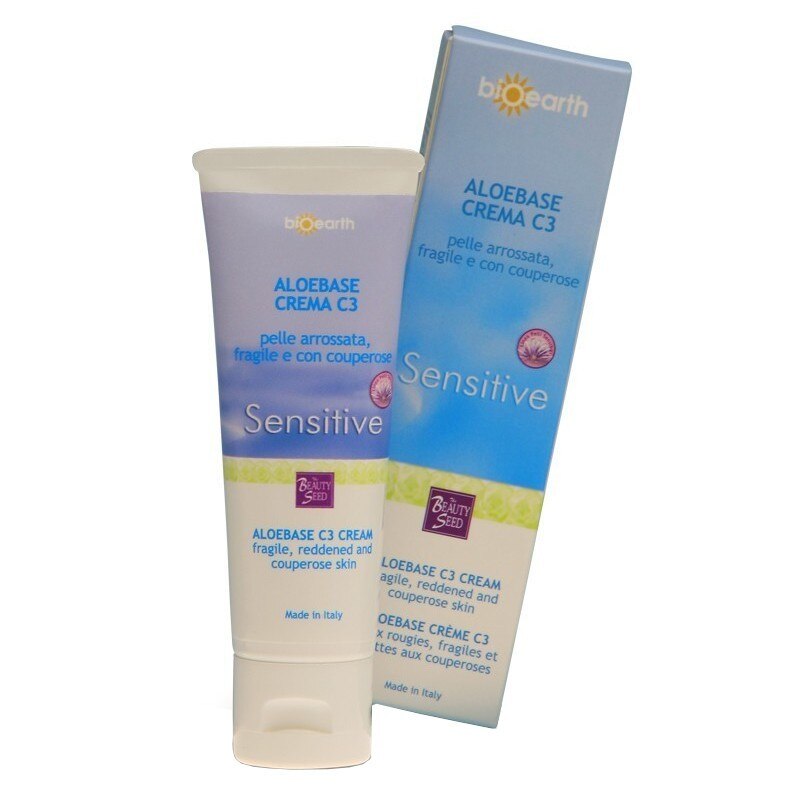 Crema C3 Aloebase ten cuperozic si sensibil Bioearth, 50ml