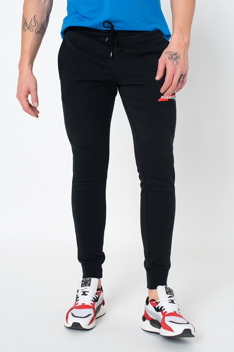 Puma, Pantaloni sport Club Formstrip, Negru