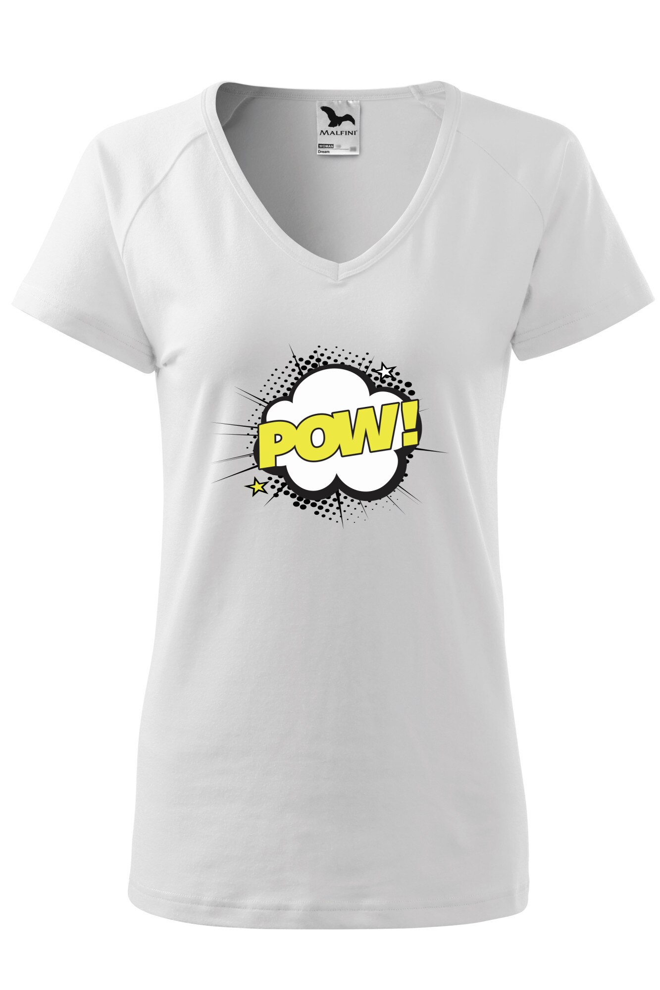 Tricou dama, Malfini, Comic Pow, Alb, XS