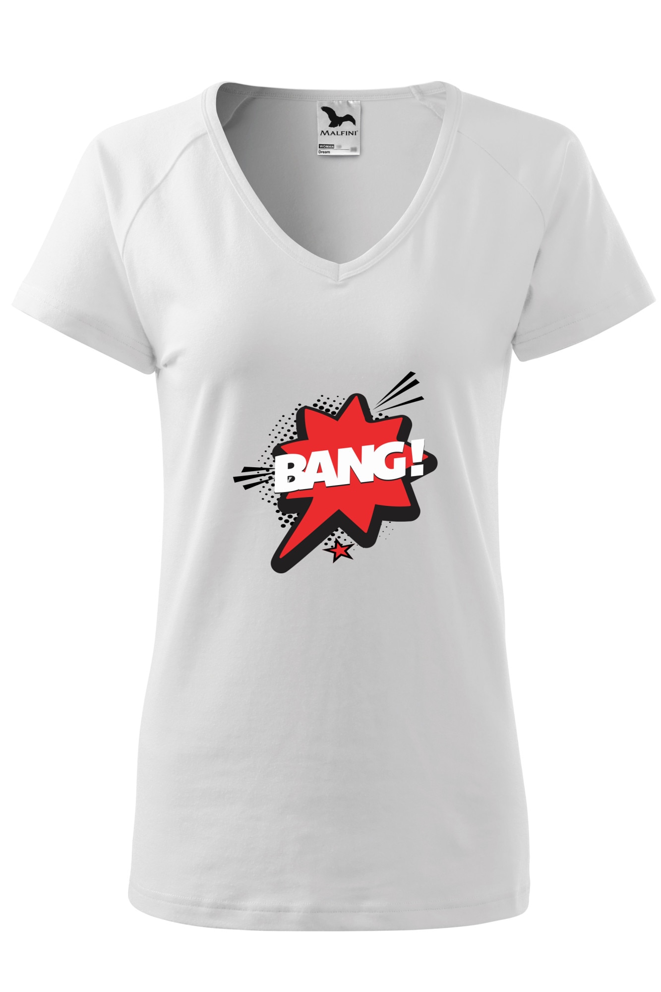 Tricou dama, Malfini, Comic Bang, Alb, XS