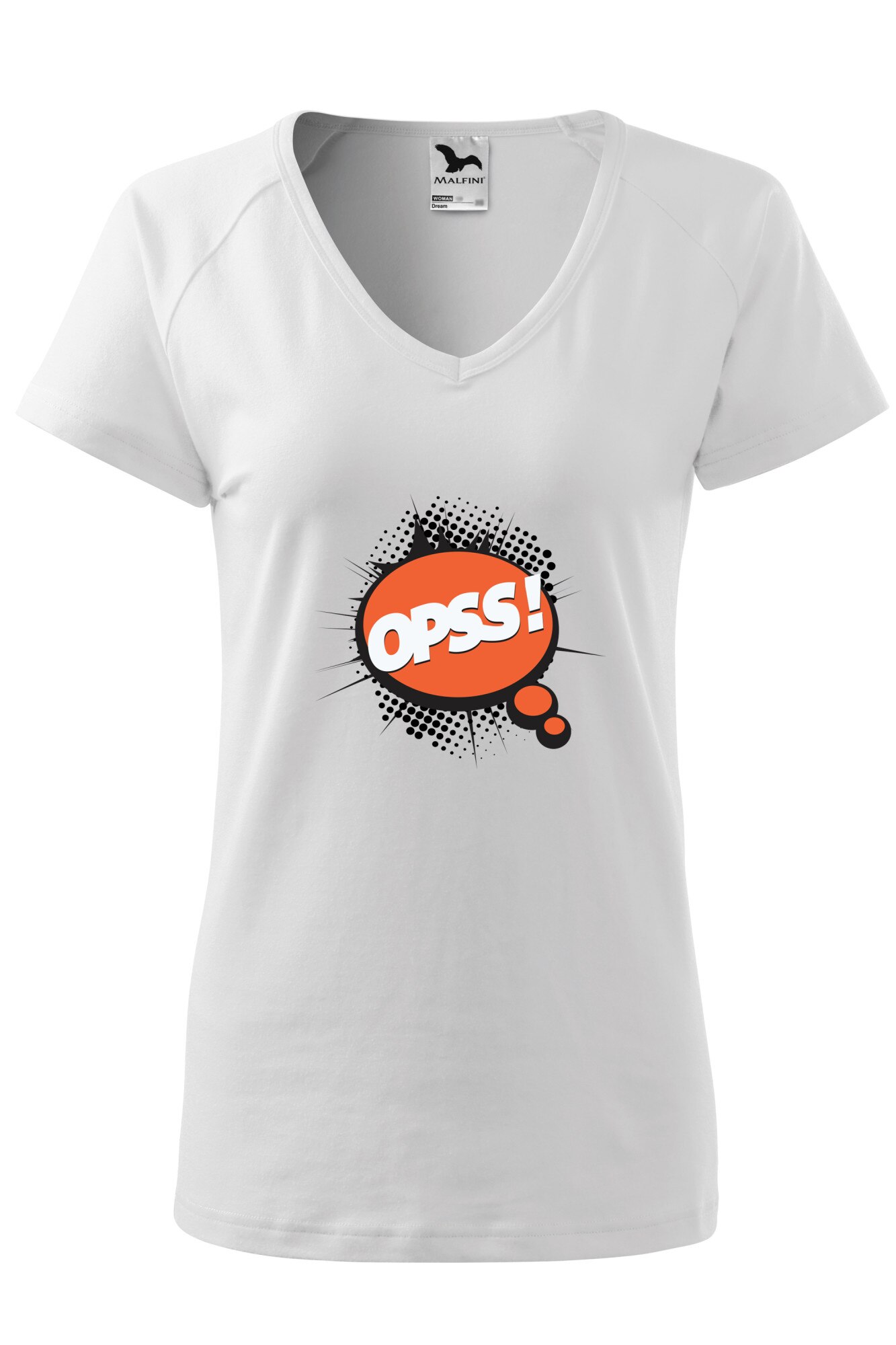 Tricou dama, Malfini, Comic Opss, Alb, XS