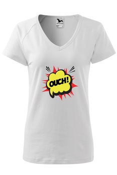 Tricou dama, Malfini, Comic Ouch, Alb, 28-31 EU Tricou dama, Malfini, Comic Ouch, Alb, 28-31 EU