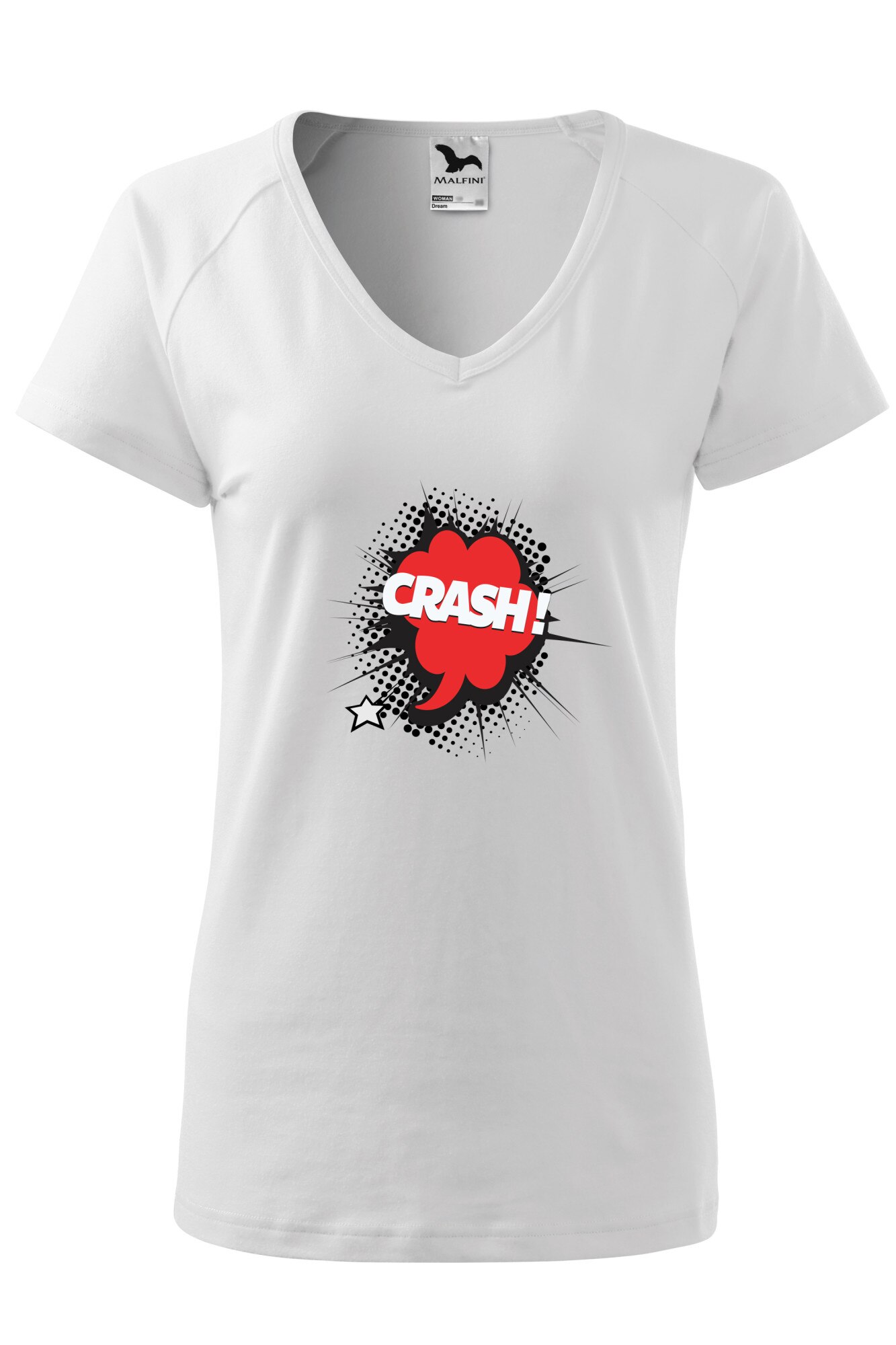 Tricou dama, Malfini, Comic Crash, Alb, XS