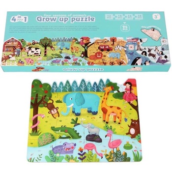 Puzzle 4 in 1 Sezoanele Animalelor , 94 piese Puzzle 4 in 1 Sezoanele Animalelor , 94 piese