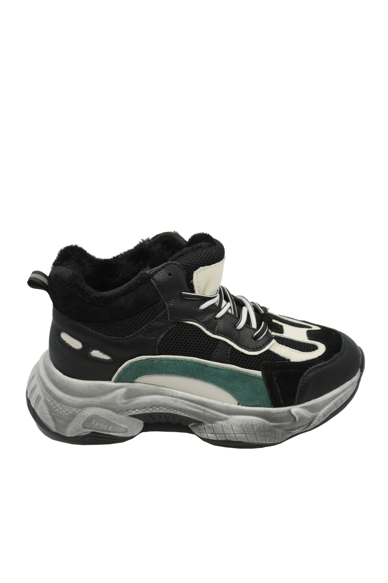 Pantofi sport dama negri, cu interior imblanit