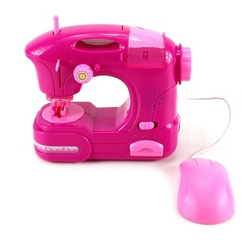 Jucarie masina de cusut electrica cu pedala, sunete si lumini , roz , baterii incluse Jucarie masina de cusut electrica cu pedala, sunete si lumini , roz , baterii incluse