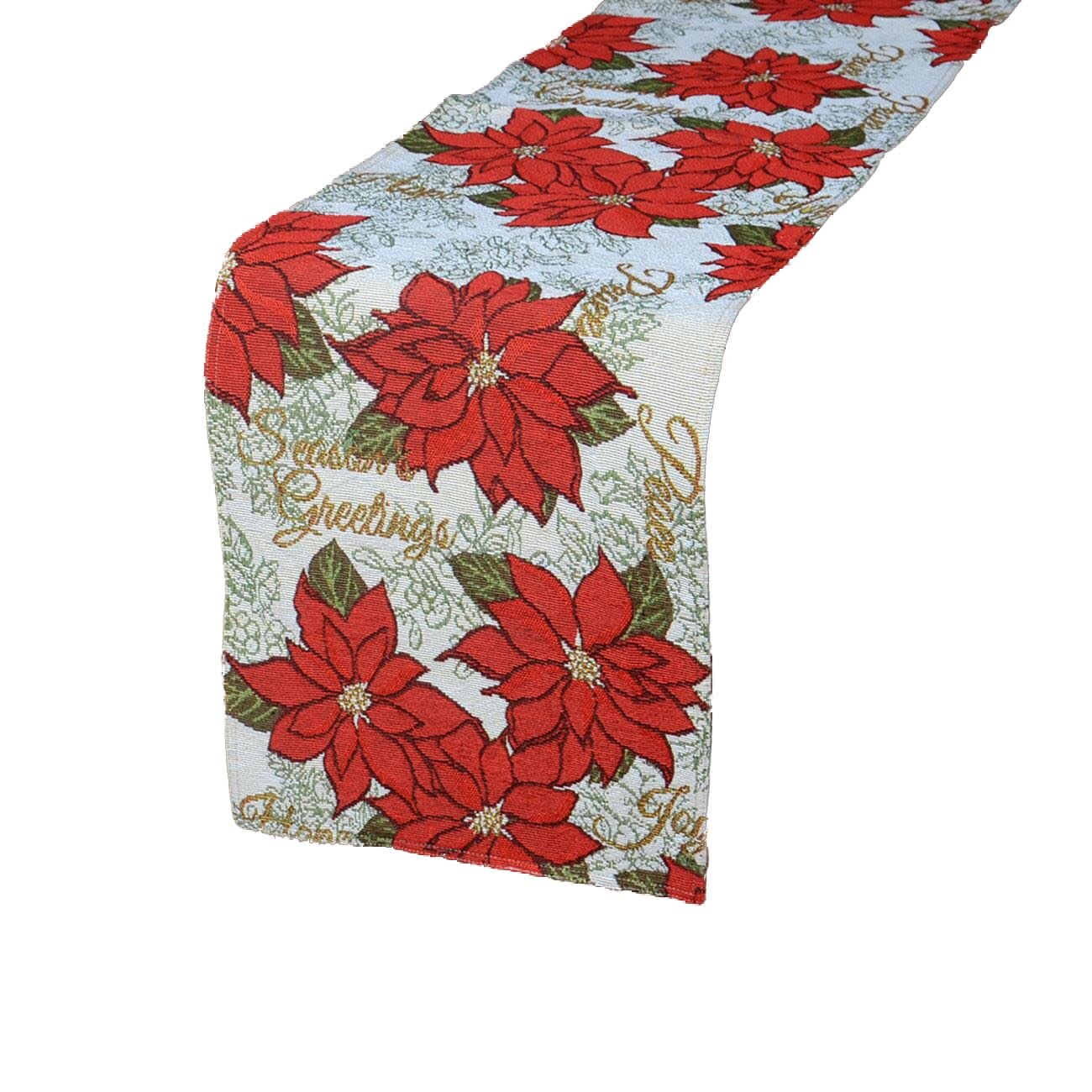 Napron decorativ, Zola®, pentru sarbatori, model floral, 35x160 cm