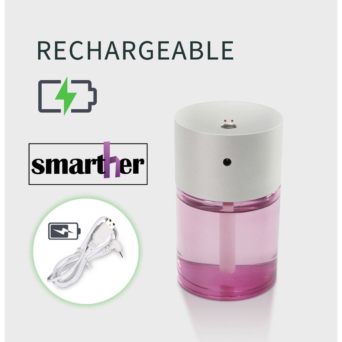 Dispenser cu senzor pentru dezinfectare maini, roz - eMAG.ro