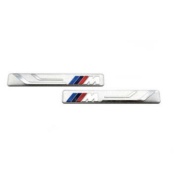 Set 2 Embleme 3D Adeziv Aluminiu M BMW 8.5x1.2cm Set 2 Embleme 3D Adeziv Aluminiu M BMW 8.5x1.2cm
