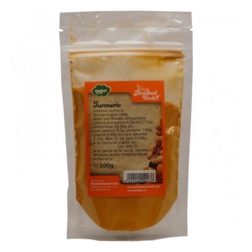 Condiment Turmeric 100 grame Paradisul Verde
