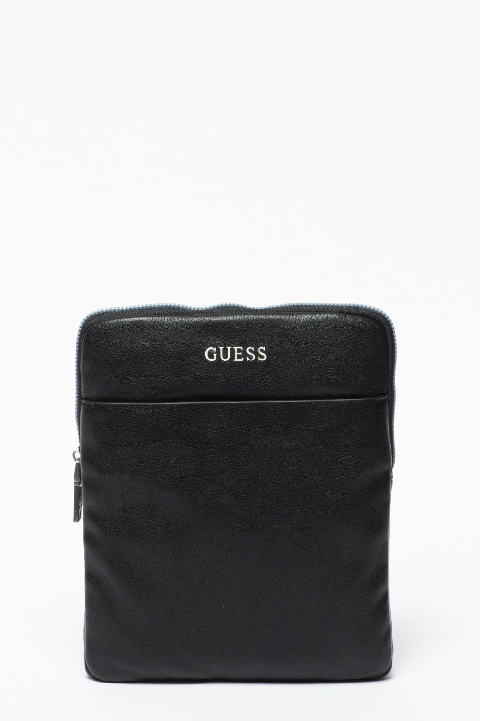 Guess, Geanta crossbody de piele ecologica Scala, Negru