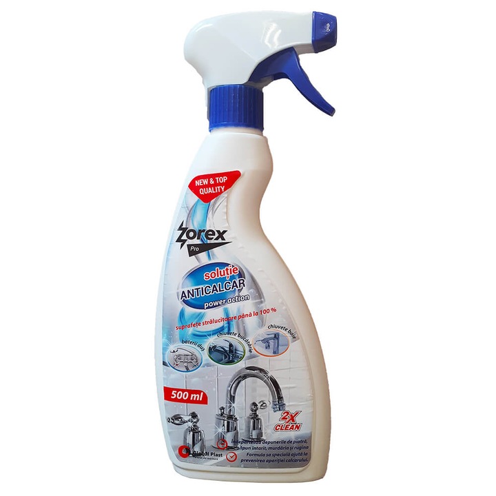 Spray Solutie Anticalcar Zorex Pro Power Action, 500 ml, Fara Parfum