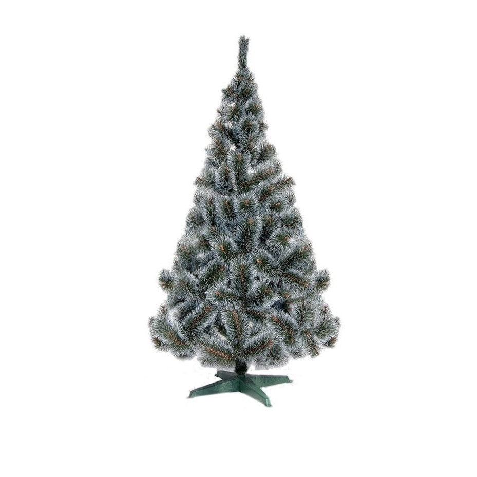 Brad artificial cu cetina inspicata si varfuri albe, 150 cm