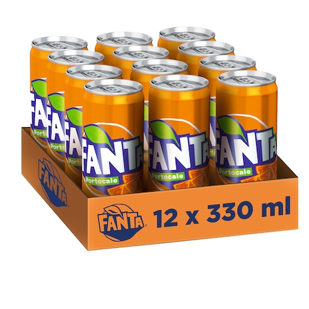 Bautura carbogazoasa Fanta Portocale, Doza, 12 X 0.33l