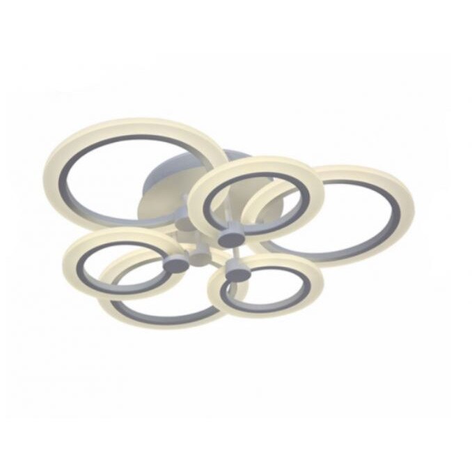 Lustra LED Creative Olympic cu Telecomanda, Lumina calda, rece, naturala si Intensitate reglabila, 200 W