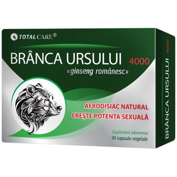 Supliment Alimentar Branca Ursului 4000 Total Care, 30 Capsule Supliment Alimentar Branca Ursului 4000 Total Care, 30 Capsule