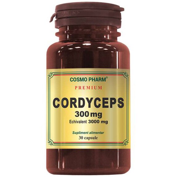 Supliment Alimentar Cordyceps 300Mg, 30 Capsule
